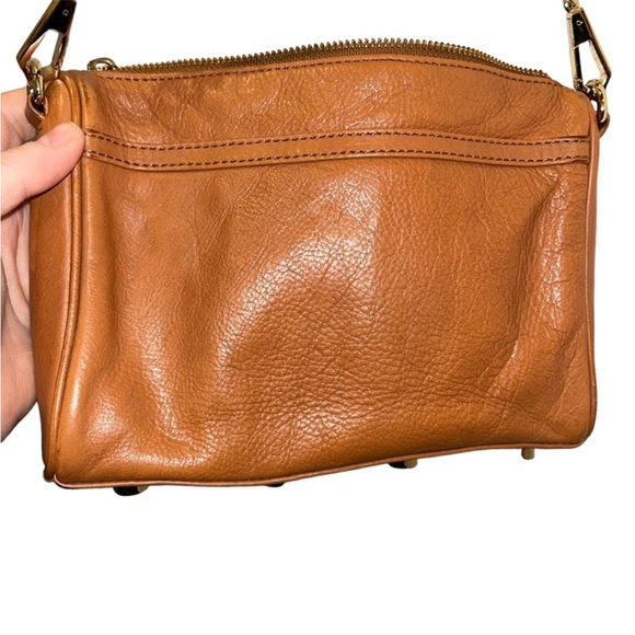 Rebecca Minkoff caramel brown gold hardware Crossbody bag Coachella - Picture 4 of 9